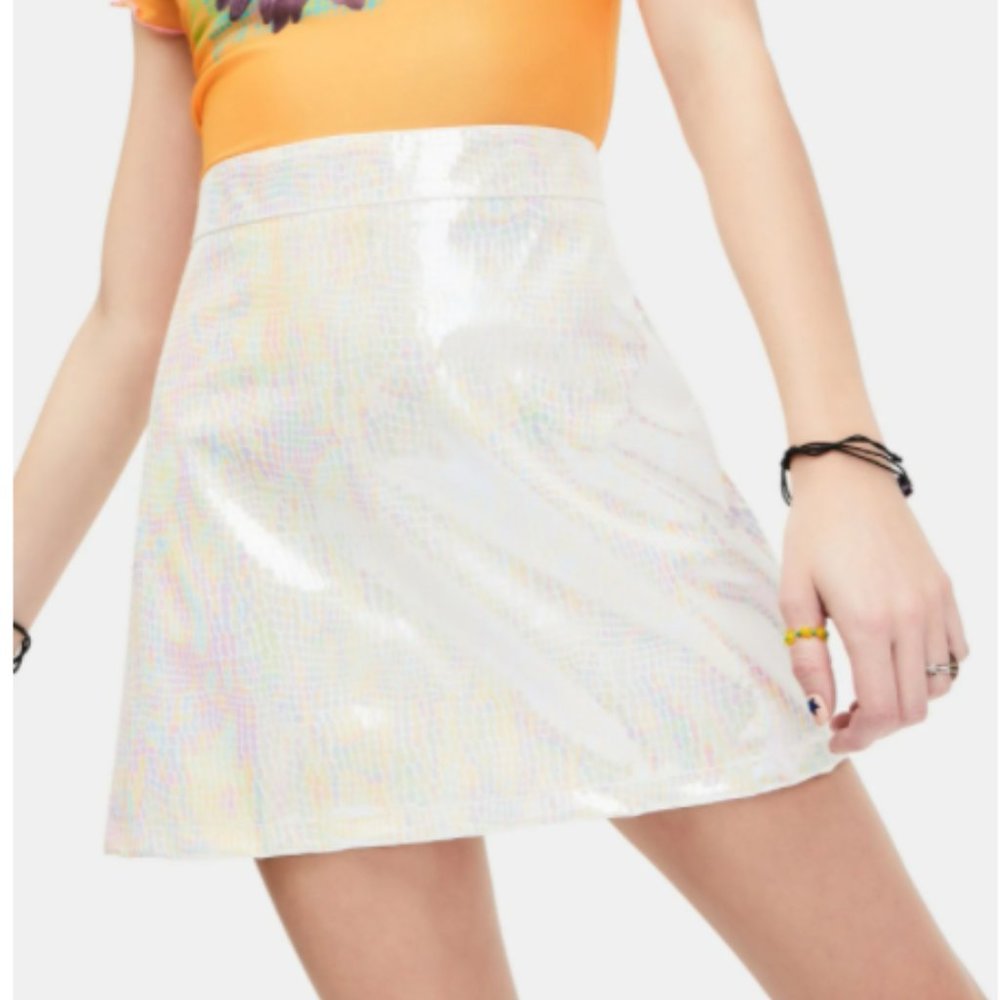 IRIDESCENT MINI SKIRT